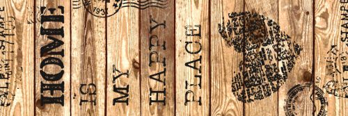 Entry szőnyeg happy home barna 50 x 150 cm