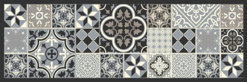 Entry szőnyeg kék csempe 50 x 150 cm