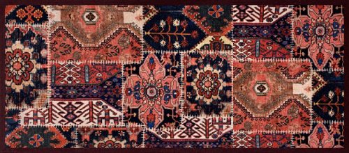 Entry szőnyeg Kelim piros 66 x 150 cm