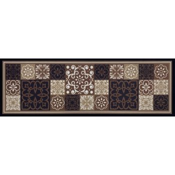 Entry szőnyeg csempés barna 50 x 150 cm