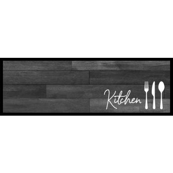 Entry szőnyeg szürke padló étkészletes 50 x 150 cm