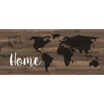 Entry szőnyeg World Map barna 66 X 150 CM