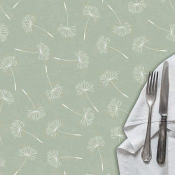 Viaszosvászon terítő zöld pitypang 140 x 200 cm