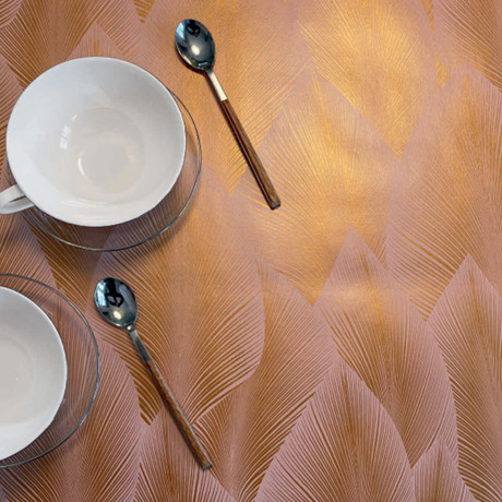 Viaszosvászon terítő bronz leveles 140 x 200 cm