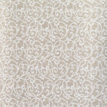 Impregnált textil terítő – fehér indás, 100 x 140 cm