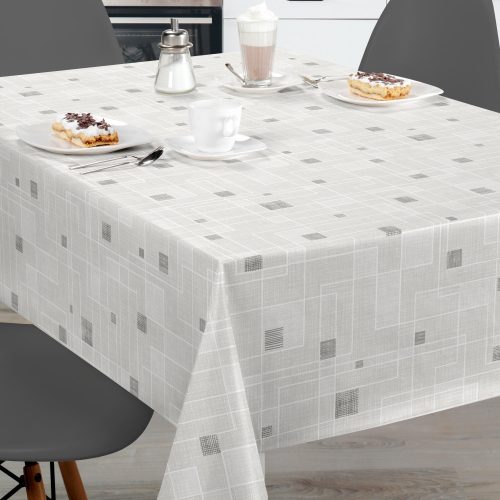 Viaszosvászon terítő ezüst négyzetes 100 x 140 cm