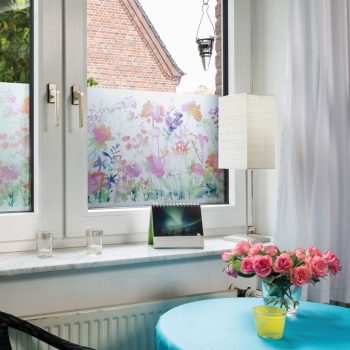   Statikus üvegfólia – színes rét mintával, 45 × 150 cm