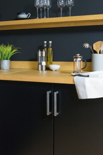 Öntapadós tapéta – fekete – matt – 45 × 200 cm