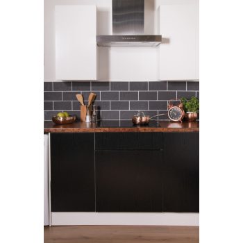   Öntapadós tapéta – fekete fa – fényes – 67,5 × 200 cm