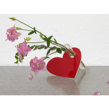   Öntapadós tapéta – élénk piros – fényes – 45 × 200 cm