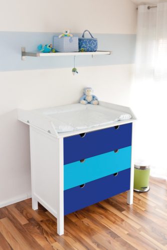 Öntapadós tapéta – vízszínkék – fényes – 45 × 200 cm