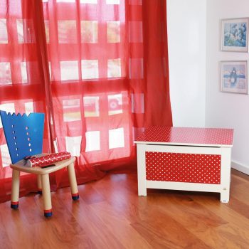 Öntapadós tapéta – pötyi – piros – 45 × 200 cm