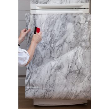 Öntapadós tapéta – Romeo – szürke – 45 × 200 cm