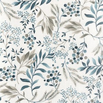   Impregnált textil terítő – türkizes bogyók, 140 cm széles