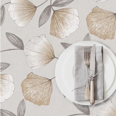 Viaszosvászon terítő kagylóvirág barna 100 x 140 cm