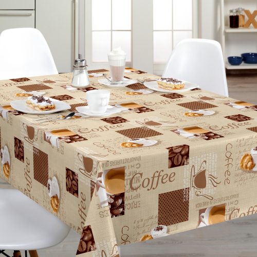 Viaszosvászon terítő kávés 100 x 140 cm