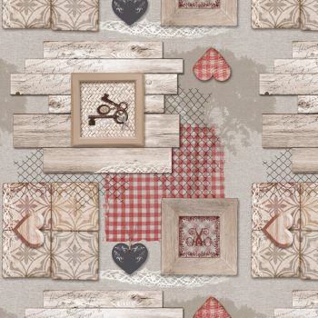 Viaszosvászon terítő szív kulccsal 100 x 140 cm