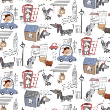 Viaszosvászon terítő kutyás 100 x 140 cm