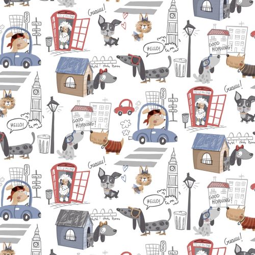 Viaszosvászon terítő kutyás 100 x 140 cm