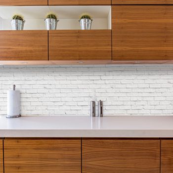   Konyhai csempefólia, hőálló csempematrica, fehér tégla 60 X 240 CM