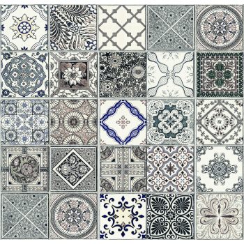 Konyhai panel szürke csempe 60 cm x 58 cm