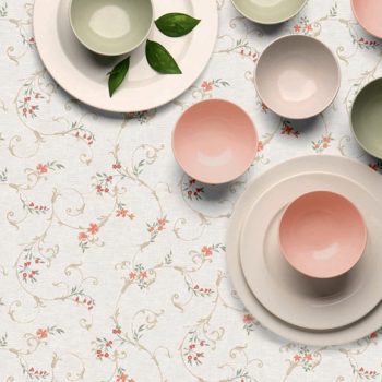 Viaszosvászon terítő indás piros virágok 100 x 140 cm